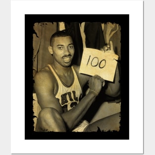 Wilt Chamberlain - Vintage Design Of Basketball Posters and Art